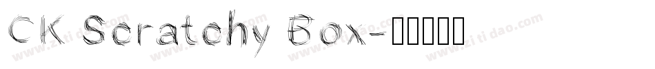 CK Scratchy Box字体转换